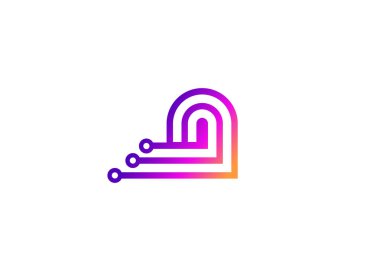 Harf N Technology vektör logo tasarım şablonu. N harfi molekülü, bilim ve biyoteknoloji vektör logosu