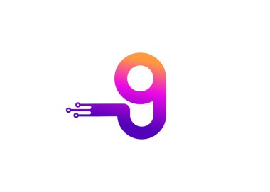 G Harfi Teknoloji Vektör Logo Tasarım Şablonu. G harfi molekülü, bilim ve biyoteknoloji vektör logosu tasarımı