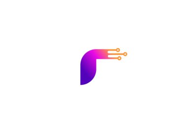 Harf R Technology vektör logo tasarım şablonu. R harfi molekülü, bilim ve biyoteknoloji vektör logosu tasarımı