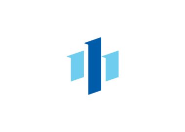 M harfi soyut emlak monogram logo tasarım vektörü şablonu