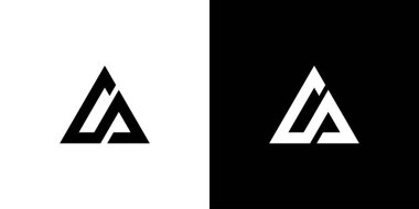 Minimalist Harf A Bir monogram tasarım vektörü şablonu