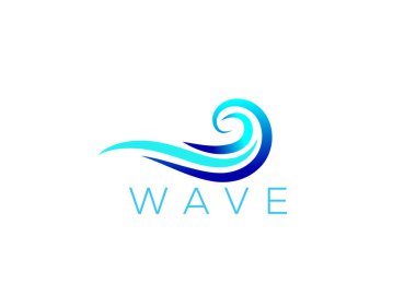 Minimalist Okyanus dalgası logo tasarım şablonu