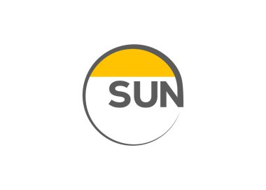 Minimalist güneş logosu tasarım şablonu