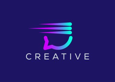 Minimalist Hızlı Sohbet logo tasarım vektör şablonu. Yaratıcı modern hızlı sohbet logosu