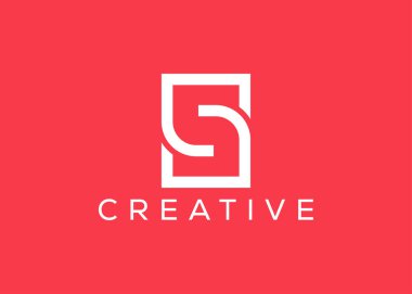 Minimalist S harfi logo tasarım vektör şablonu. Yaratıcı modern S harfi logosu