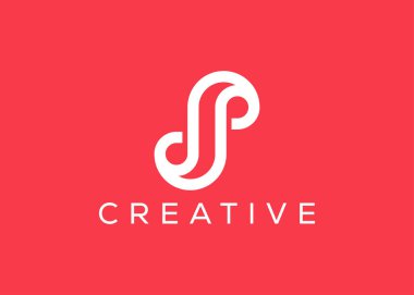 Minimalist S harfi logo tasarım vektör şablonu. Yaratıcı modern S harfi logosu