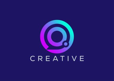 Minimalist Teknoloji modern sohbet logosu tasarım vektör şablonu. Yaratıcı modern sohbet logosu