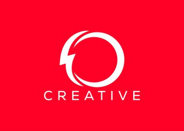 Minimalist Thunder Bolt vektör logo tasarım şablonu. Yaratıcı modern Gök gürültüsü logosu