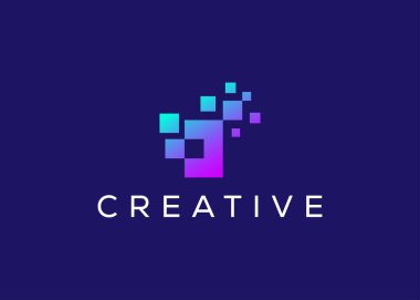 Minimalist ve modern teknoloji logo tasarım vektör şablonu. Yaratıcı modern Yenilikçi Yüksek Devre Teknoloji logosu