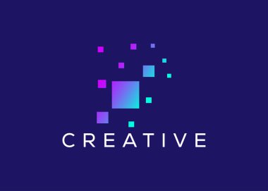 Minimalist ve modern teknoloji logo tasarım vektör şablonu. Yaratıcı modern Yenilikçi Yüksek Devre Teknoloji logosu