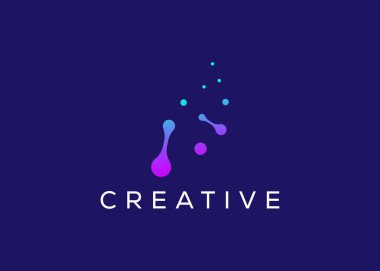 Minimalist ve modern teknoloji logo tasarım vektör şablonu. Yaratıcı modern Yenilikçi Yüksek Devre Teknoloji logosu