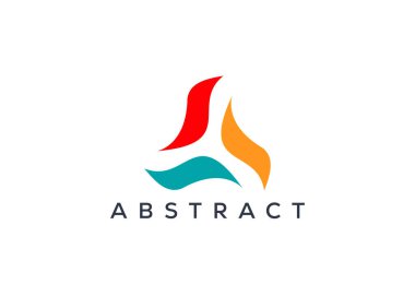 Yaratıcı ve minimum soyut işaret logo vektör şablonu. Soyut modern logo