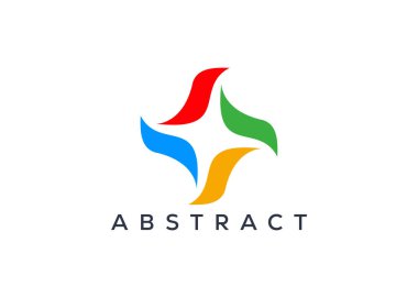 Yaratıcı ve minimum soyut işaret logo vektör şablonu. Soyut modern logo