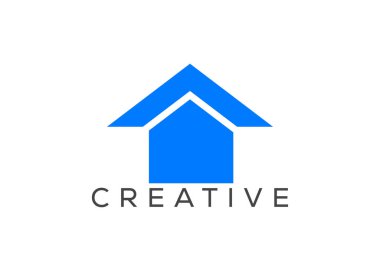 Minimal Home logo vektör şablonu. Modern Ev simgesi