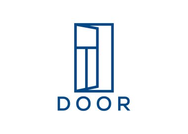 Yaratıcı ve minimal kapı logo şablonu