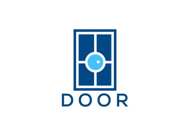 Yaratıcı ve minimal kapı logo şablonu