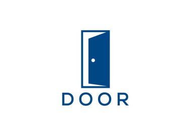 Yaratıcı ve minimal kapı logo şablonu