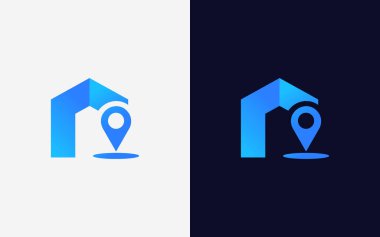 Yaratıcı ve minimal logo vektör şablonu. Modern çatı logosu