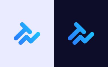 Yaratıcı ve minimum T harfi logo vektör şablonu. Modern T ok logosu