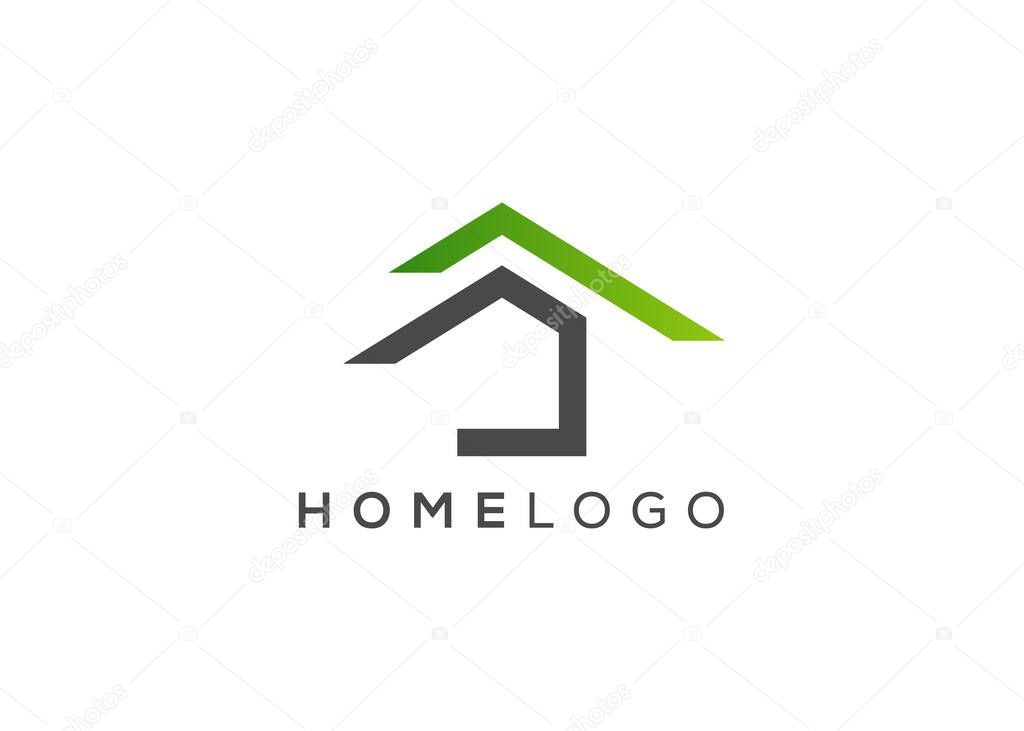 Minimalist Home icon vector logo. Modern Home real estate vector logo