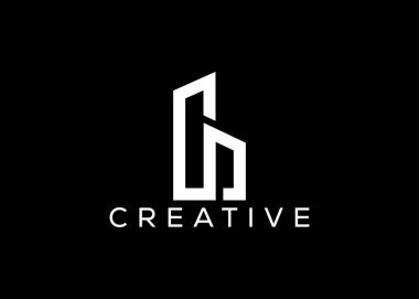 Yaratıcı ve asgari emlak logosu şablonu. Mavi Saray logosu