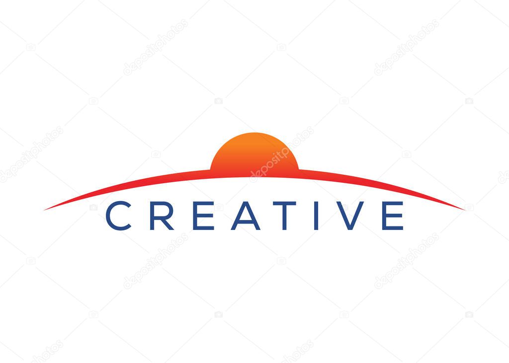 Minimal and professional horizon logo design template