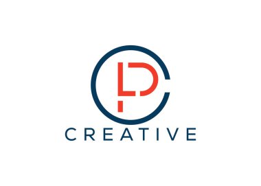 En düşük ve profesyonel harf L P C logo tasarım şablonu