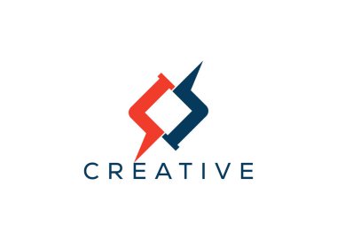 Asgari ve profesyonel gök gürültüsü ve boru logosu tasarım şablonu