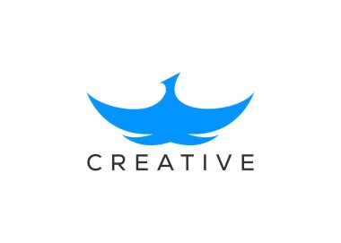 Asgari ve profesyonel Kartal logosu tasarım şablonu