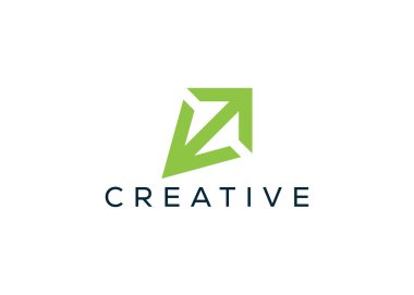 Asgari ve profesyonel takas okları logo tasarım şablonu 