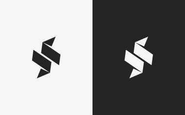 Minimalist ve modern harf logo tasarım şablonu