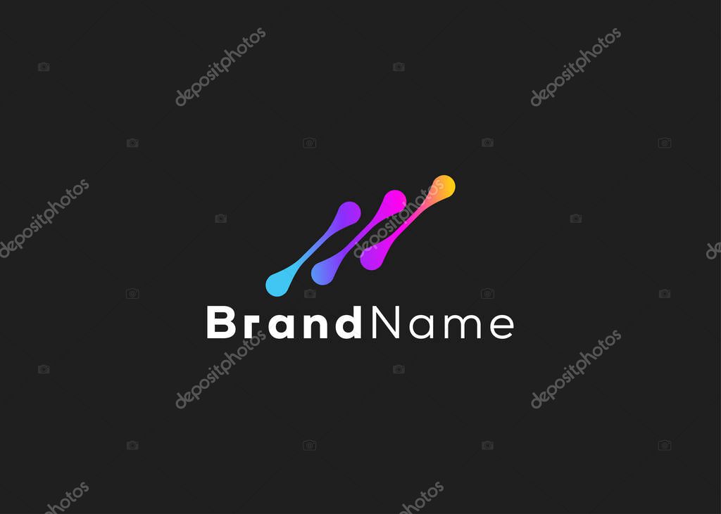 Minimalist technology logo. Modern style business futuristic tech logo