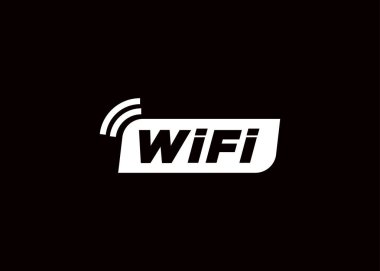 Minimalist ve soyut harf Wifi logo şablonu