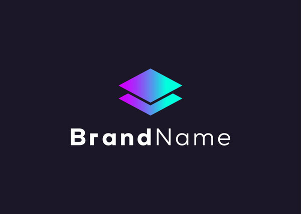 Minimalist stack logo template
