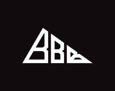 Üçgen şekil xxx harf logo tasarımı.