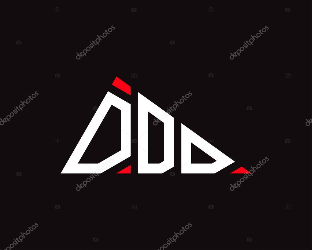 Triangle shape DDD letter logo design