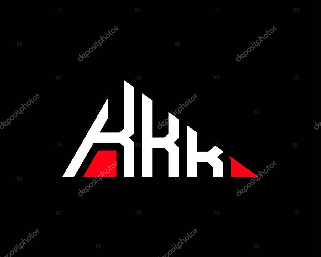 Triangle shape kkk letter logo design