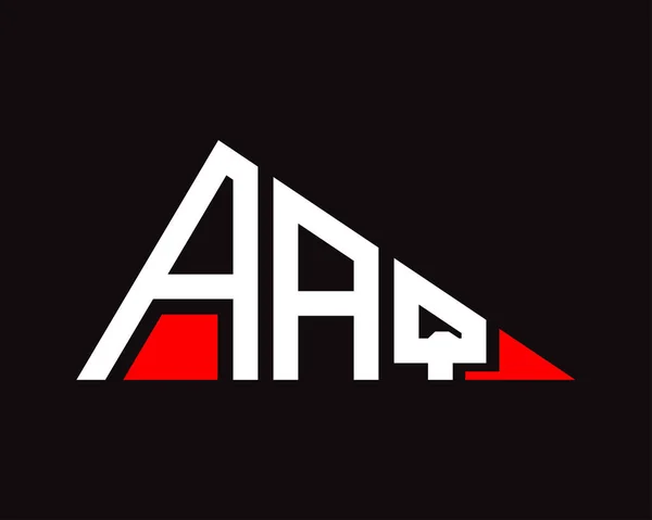 Üçgen şekilli AAQ harf logosu tasarımı. 