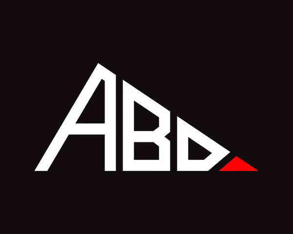 Üçgen şekilli ABD harf logosu tasarımı. 