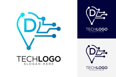 vektör teknolojisi d logosu 