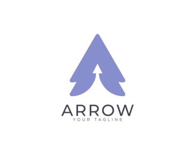 Soyut ok logo şablonu tasarımı. vektör ok iş logosu simgesi.  