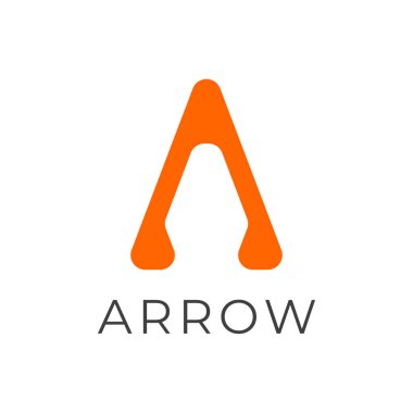 Soyut ok logo şablonu tasarımı. vektör ok iş logosu simgesi.  