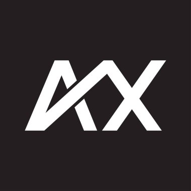 harf ax vektör tasarım şablonu