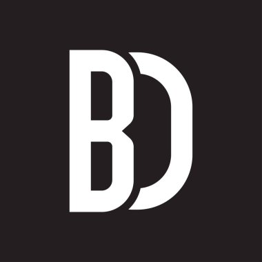 bd harfi vektör tasarım şablonu 