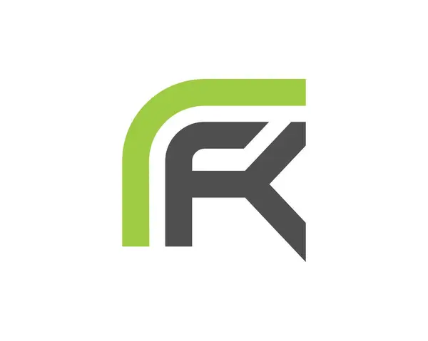 En düşük harf fk yaprağı logo şablonu tasarımı 