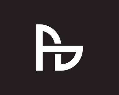 Harf ab vektör logo şablonu tasarımı