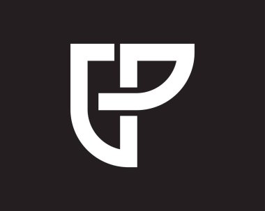 Harf gp vektör logo şablonu tasarımı
