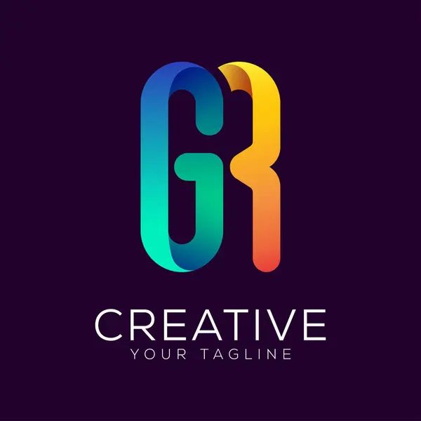 harf gr gradyan renkli logo