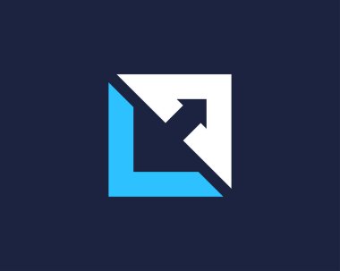 vektör harfi l ok logo şablonu 