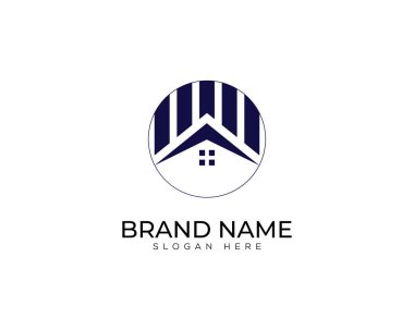 Soyut iş yeri logo şablonu tasarımı